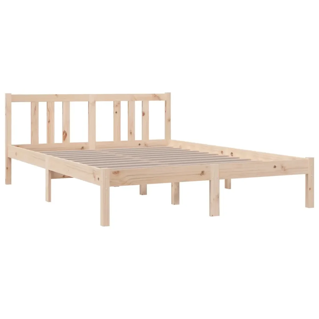 Letto matrimoniale | Letto per adulti | Giroletto in Legno Massello 135x190 cm Double - Image 3
