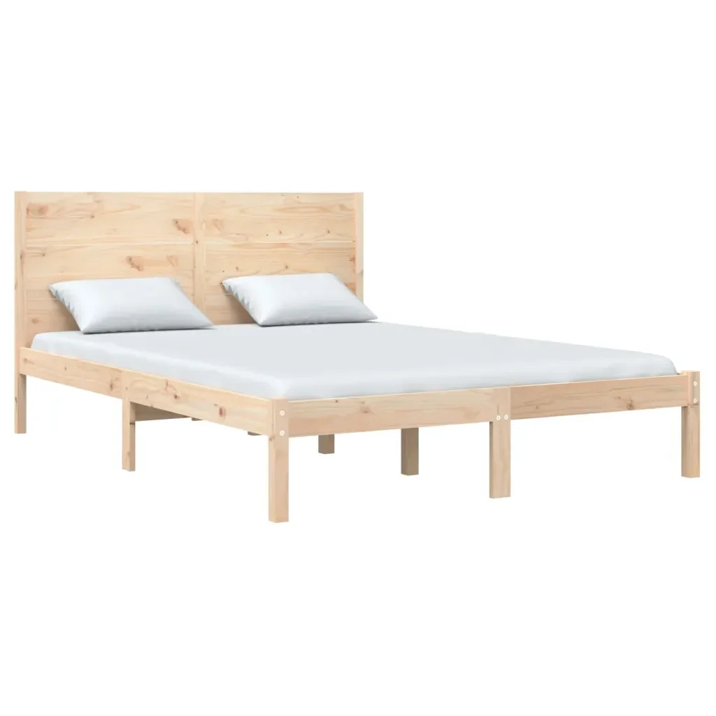 Letto matrimoniale | Letto per adulti | Giroletto in Legno Massello 135x190 cm Double - Image 3