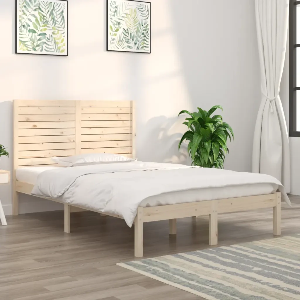 Letto matrimoniale | Letto per adulti | Giroletto in Legno Massello 135x190 cm Double - Image 2