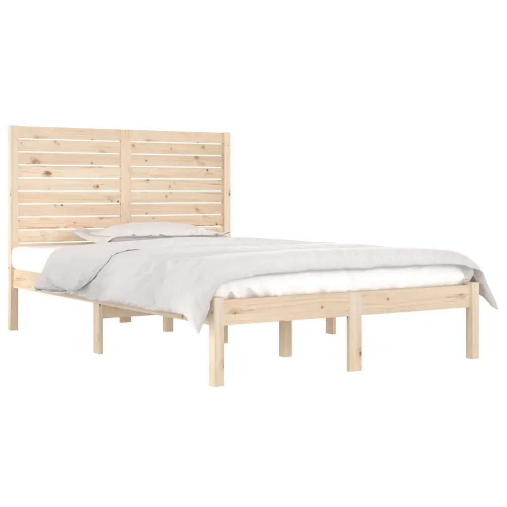 Letto matrimoniale | Letto per adulti | Giroletto in Legno Massello 135x190 cm Double - Image 3
