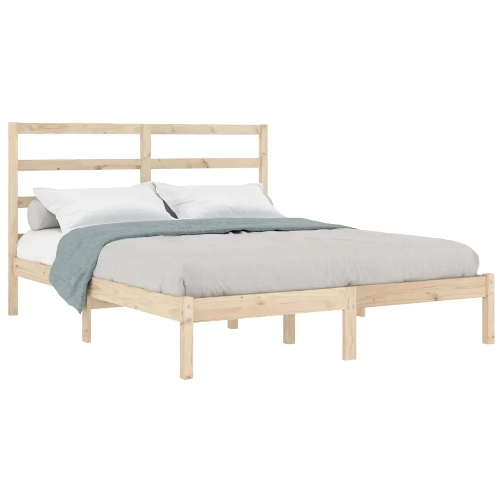 Letto matrimoniale | Letto per adulti | Giroletto in Legno Massello 135x190 cm Double - Image 3