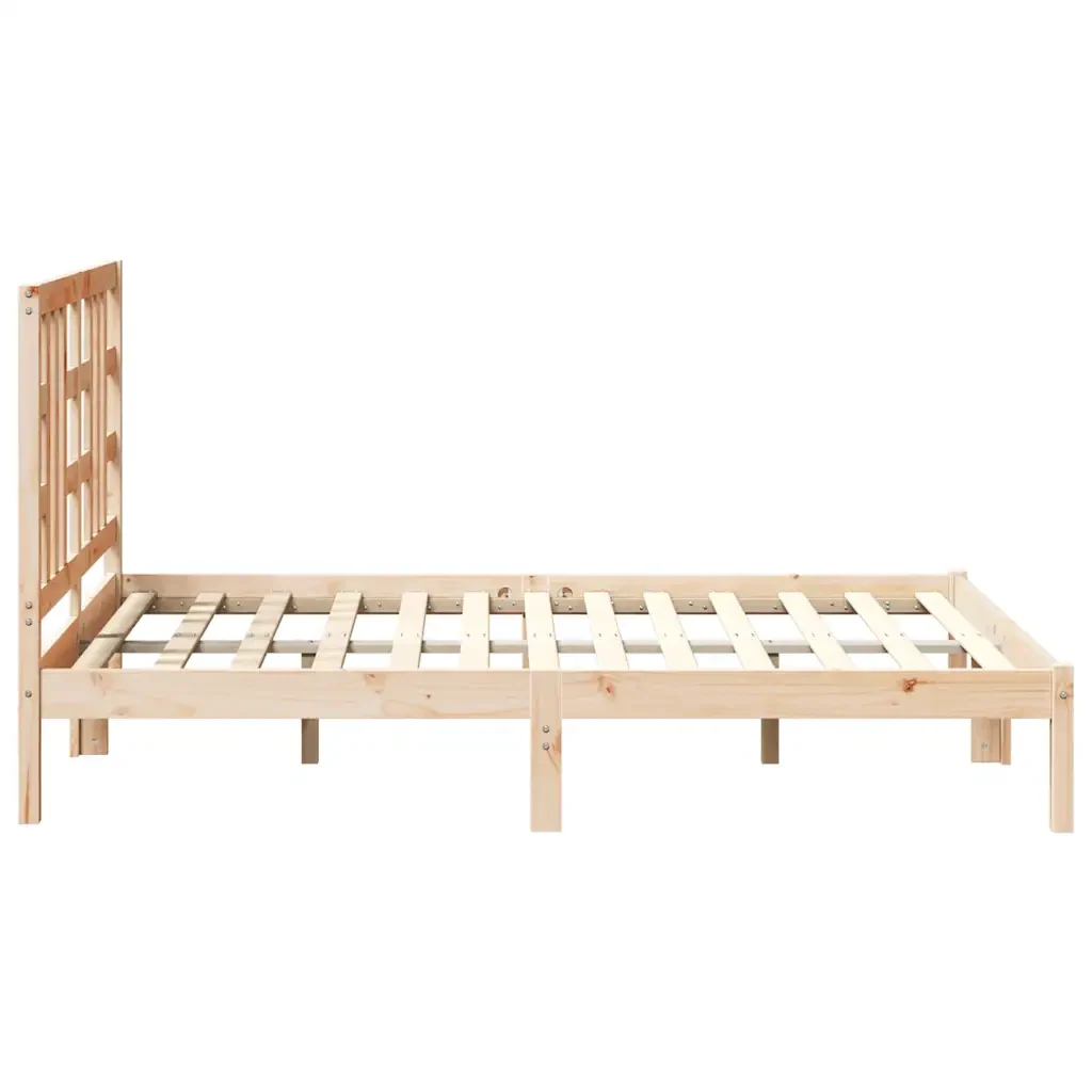 Letto matrimoniale | Letto per adulti | Giroletto in Legno Massello 135x190 cm Double - Image 6