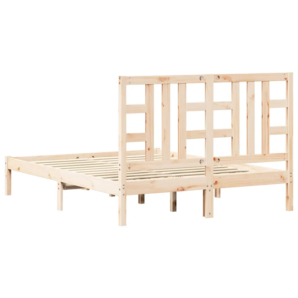 Letto matrimoniale | Letto per adulti | Giroletto in Legno Massello 135x190 cm Double - Image 7