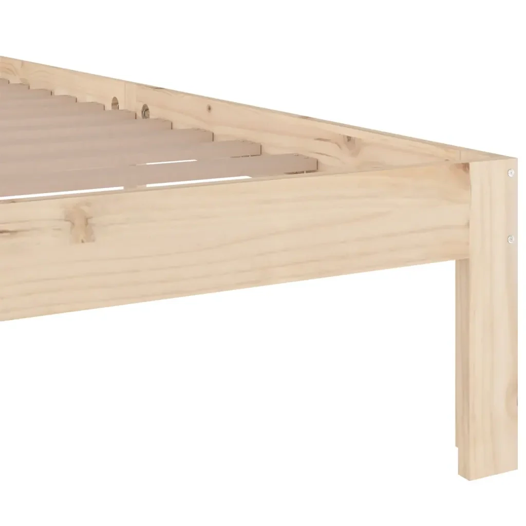 Letto matrimoniale | Letto per adulti | Giroletto in Legno Massello 140x190 cm - Image 6