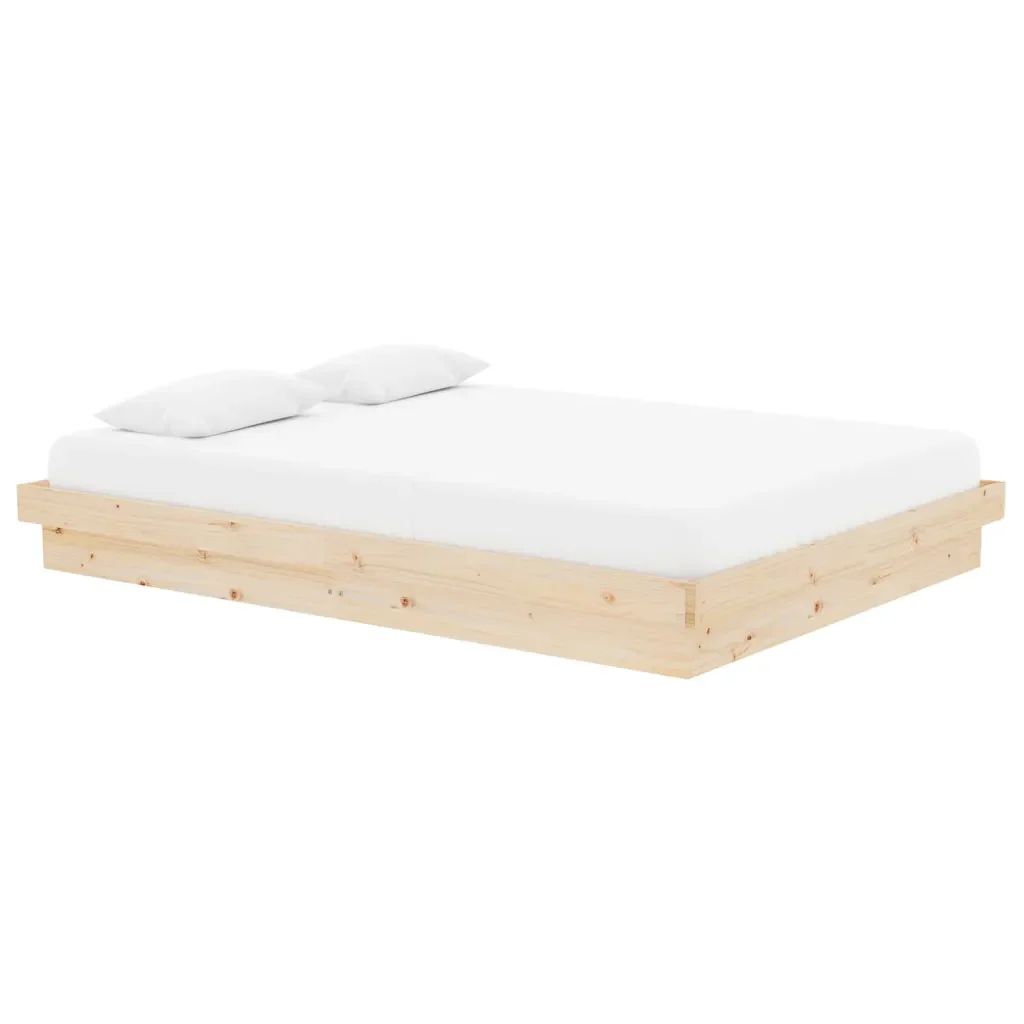Letto matrimoniale | Letto per adulti | Giroletto in Legno Massello 140x190 cm - Image 3