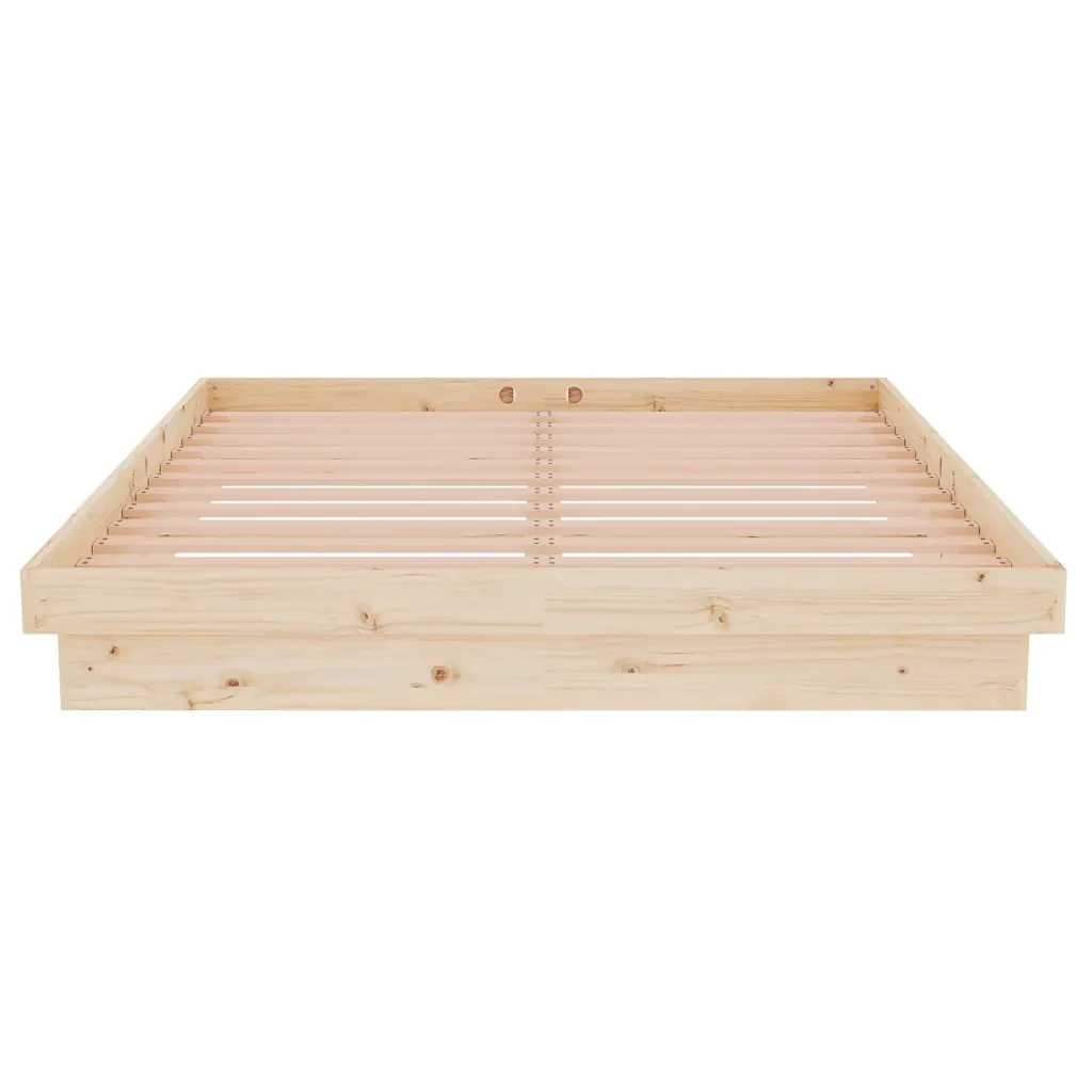 Letto matrimoniale | Letto per adulti | Giroletto in Legno Massello 140x190 cm - Image 5