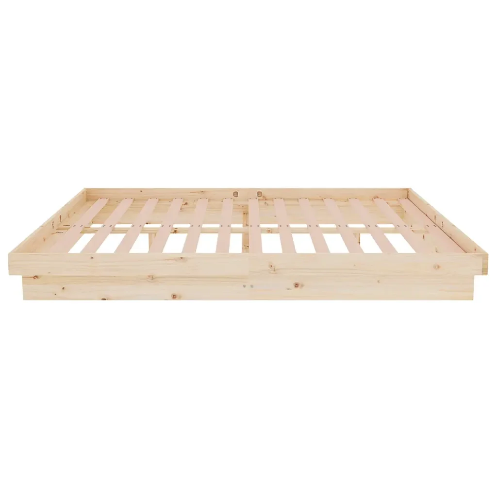 Letto matrimoniale | Letto per adulti | Giroletto in Legno Massello 140x190 cm - Image 6