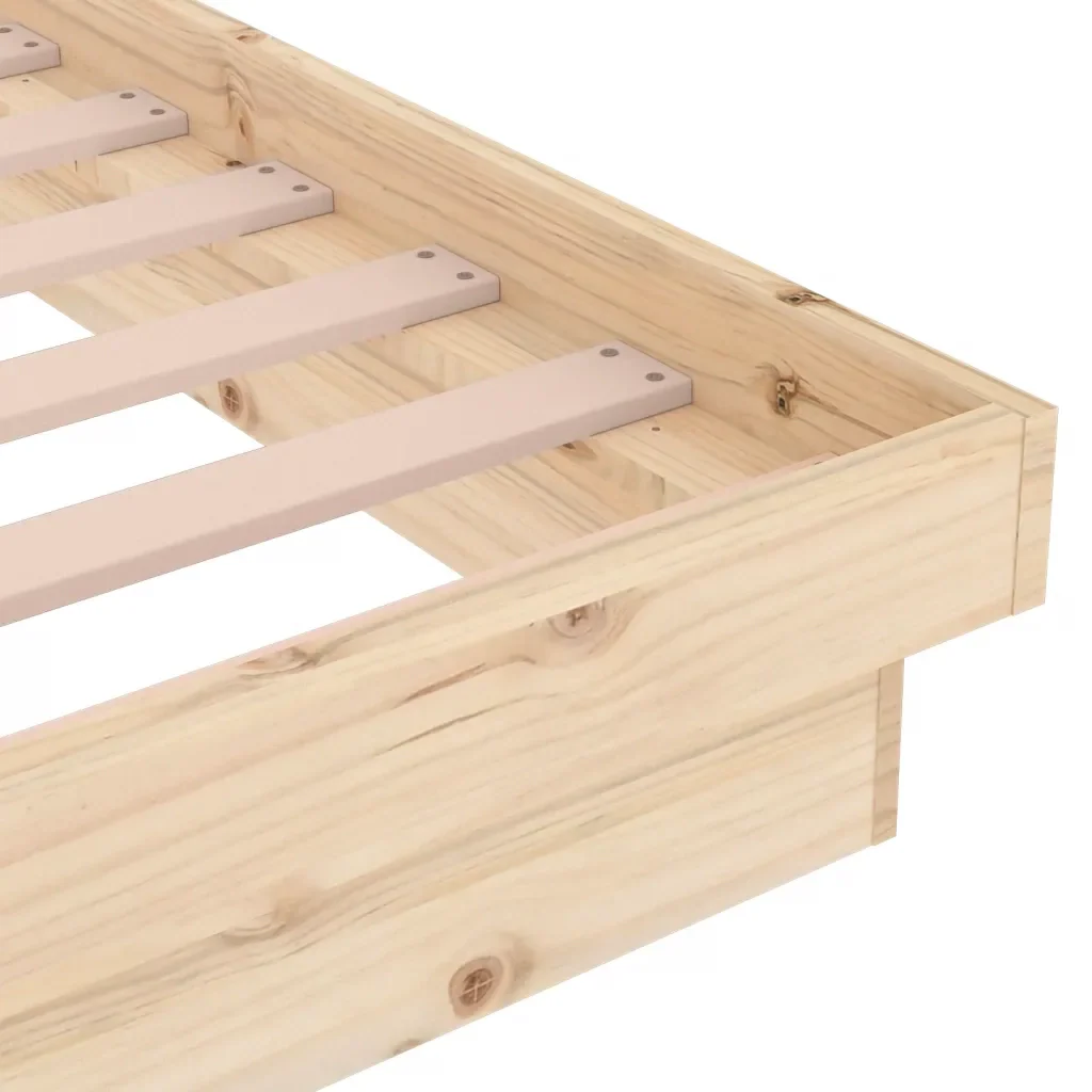 Letto matrimoniale | Letto per adulti | Giroletto in Legno Massello 140x190 cm - Image 8