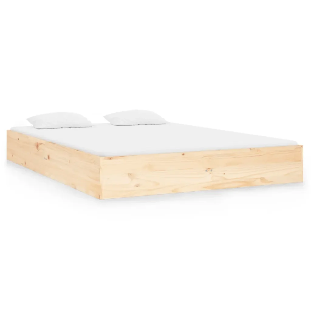 Letto matrimoniale | Letto per adulti | Giroletto in Legno Massello 140x190 cm