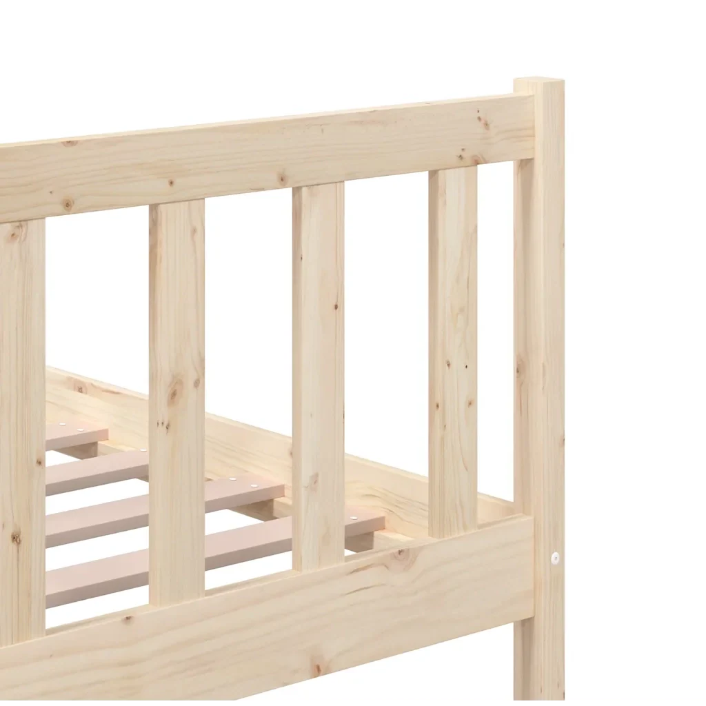 Letto matrimoniale | Letto per adulti | Giroletto in Legno Massello 140x200 cm - Image 8
