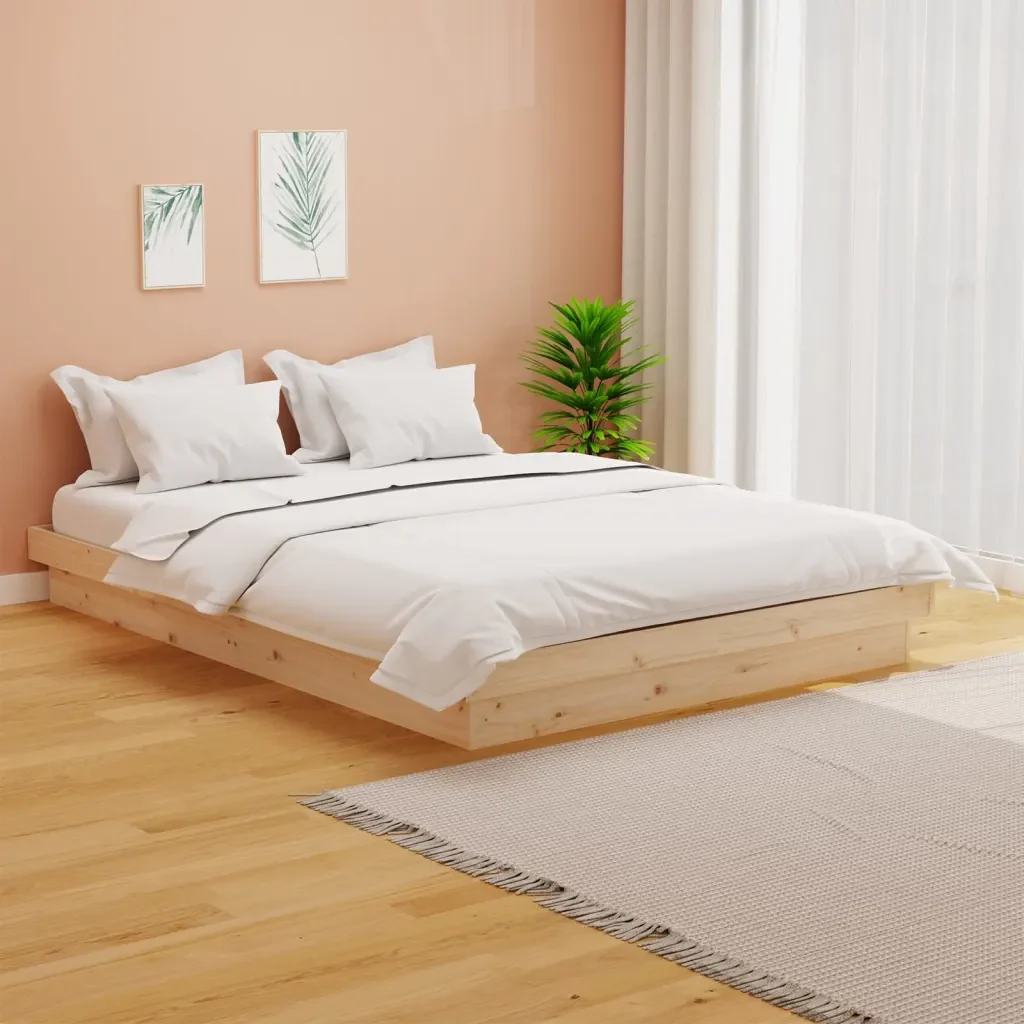 Letto matrimoniale | Letto per adulti | Giroletto in Legno Massello 150x200 cm King Size - Image 2