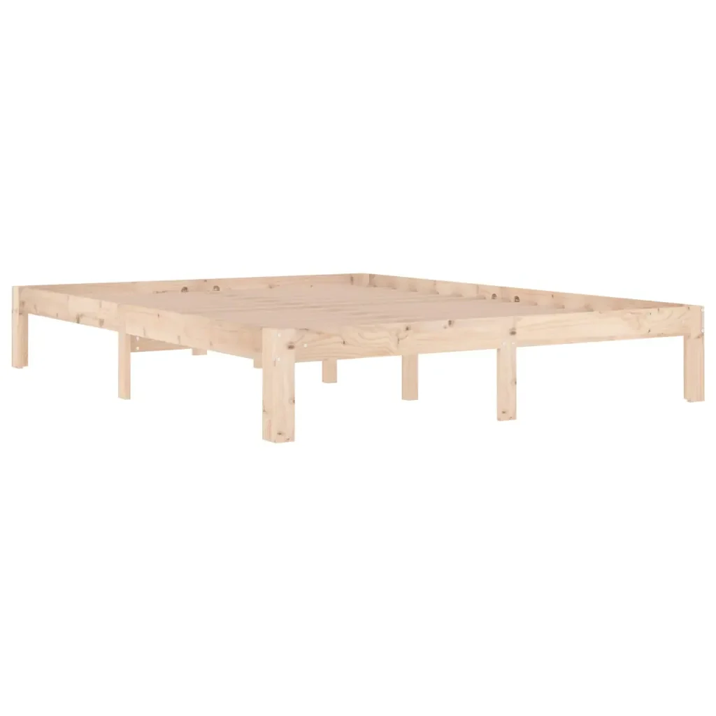 Letto matrimoniale | Letto per adulti | Giroletto in Legno Massello 150x200 cm King Size - Image 3