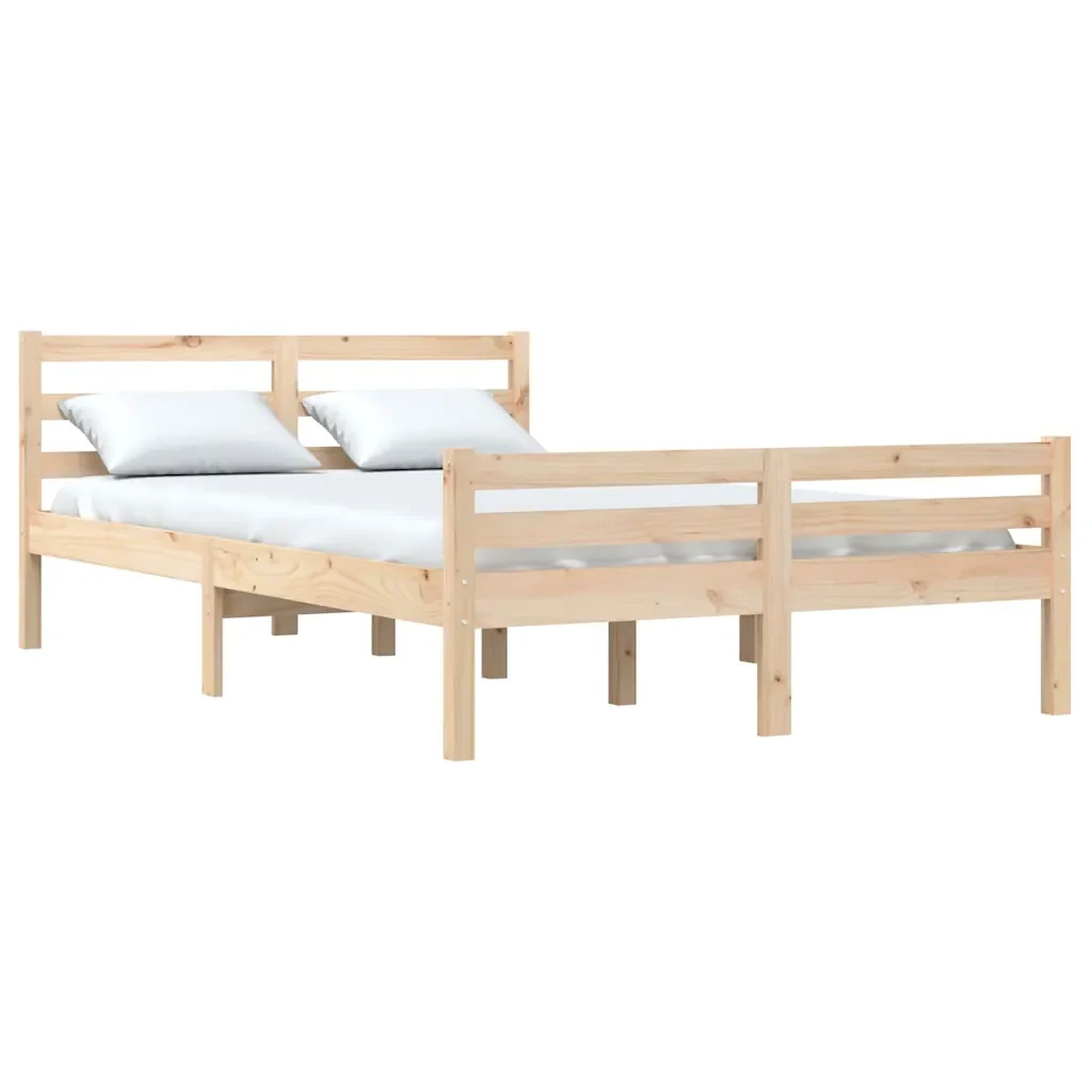 Letto matrimoniale | Letto per adulti | Giroletto in Legno Massello 150x200 cm King Size - Image 3