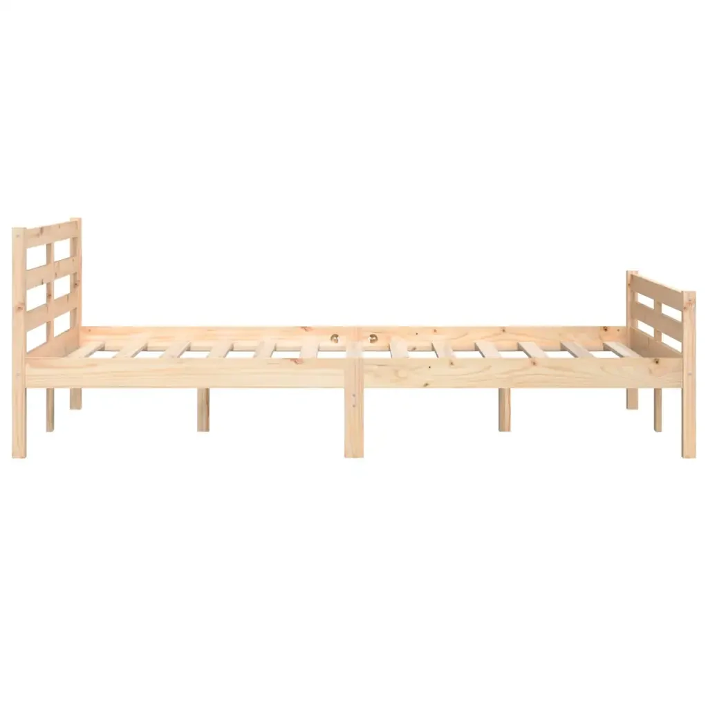 Letto matrimoniale | Letto per adulti | Giroletto in Legno Massello 150x200 cm King Size - Image 6