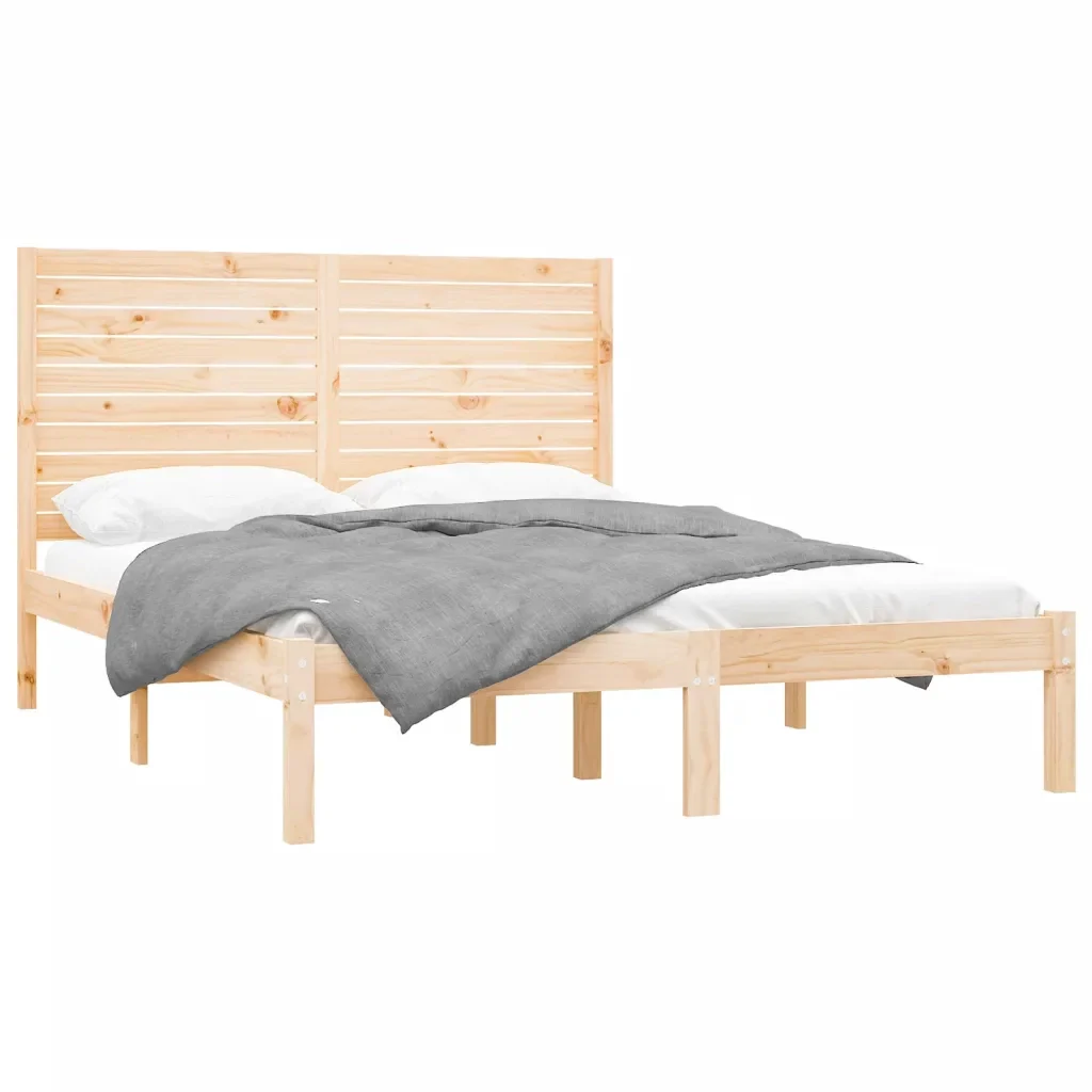 Letto matrimoniale | Letto per adulti | Giroletto in Legno Massello 160x200 cm - Image 3