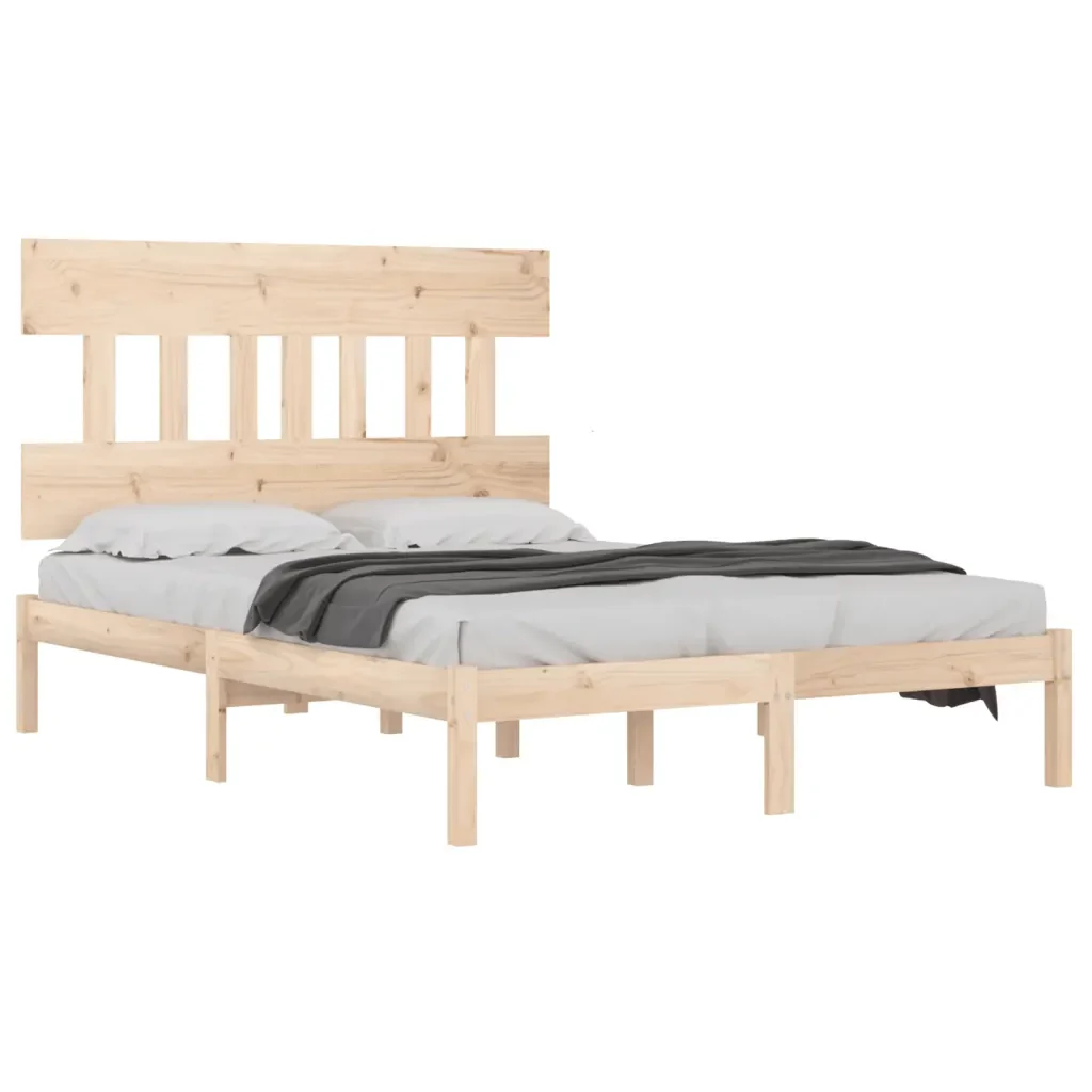 Letto matrimoniale | Letto per adulti | Giroletto in Legno Massello 160x200 cm - Image 4