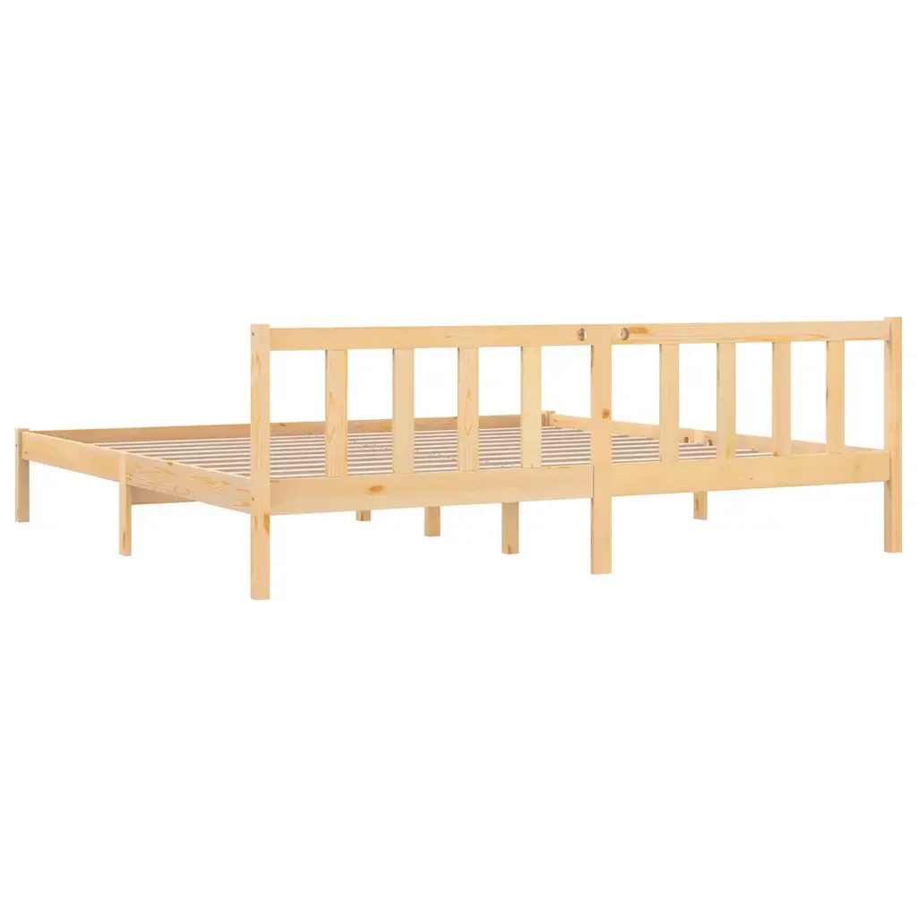 Letto matrimoniale | Letto per adulti | Giroletto in Legno Massello 180x200 cm Super King - Image 5
