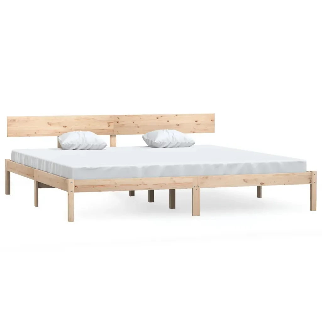 Letto matrimoniale | Letto per adulti | Giroletto in Legno Massello 180x200 cm Super King