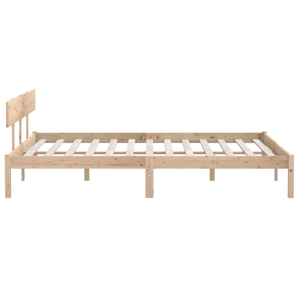 Letto matrimoniale | Letto per adulti | Giroletto in Legno Massello 180x200 cm Super King - Image 5