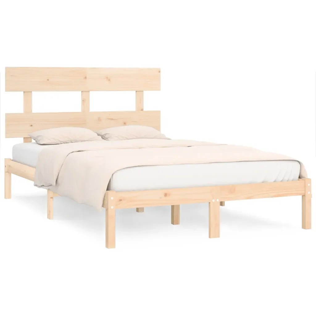 Letto matrimoniale | Letto per adulti | Giroletto in Legno Massello 200x200 cm