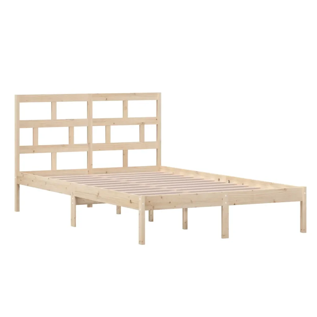 Letto matrimoniale | Letto per adulti | Giroletto in Legno Massello di Pino 120x200 cm - Image 4
