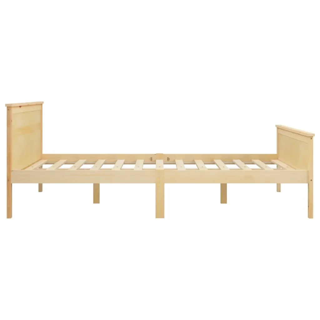 Letto matrimoniale | Letto per adulti | Giroletto in Legno Massello di Pino 120x200 cm - Image 5