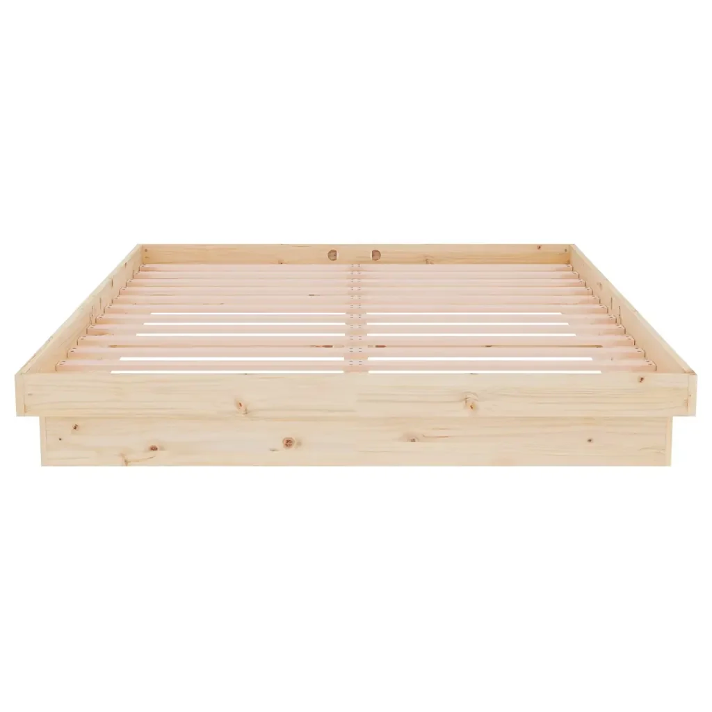 Letto matrimoniale | Letto per adulti | Giroletto in Legno Massello di Pino 140x200 cm - Image 5