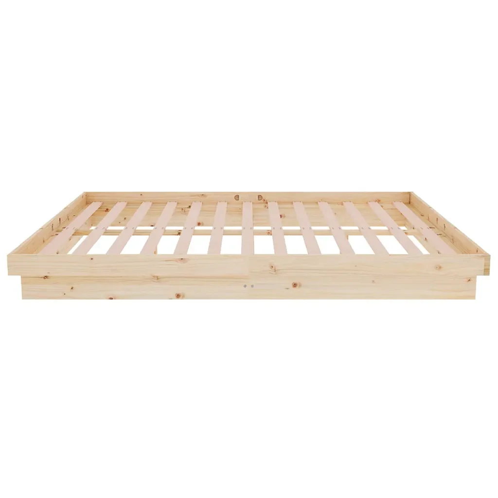 Letto matrimoniale | Letto per adulti | Giroletto in Legno Massello di Pino 140x200 cm - Image 6