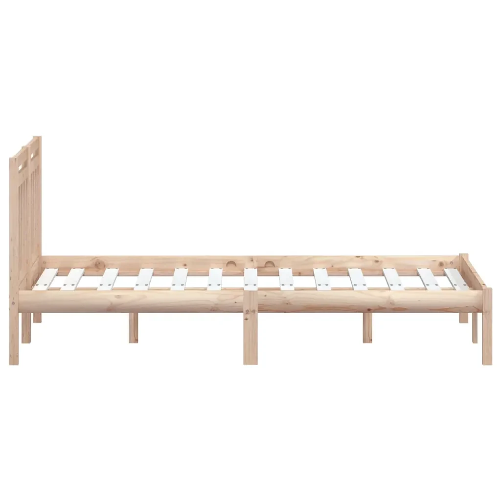 Letto matrimoniale | Letto per adulti | Giroletto in Legno Massello di Pino 140x200 cm - Image 5