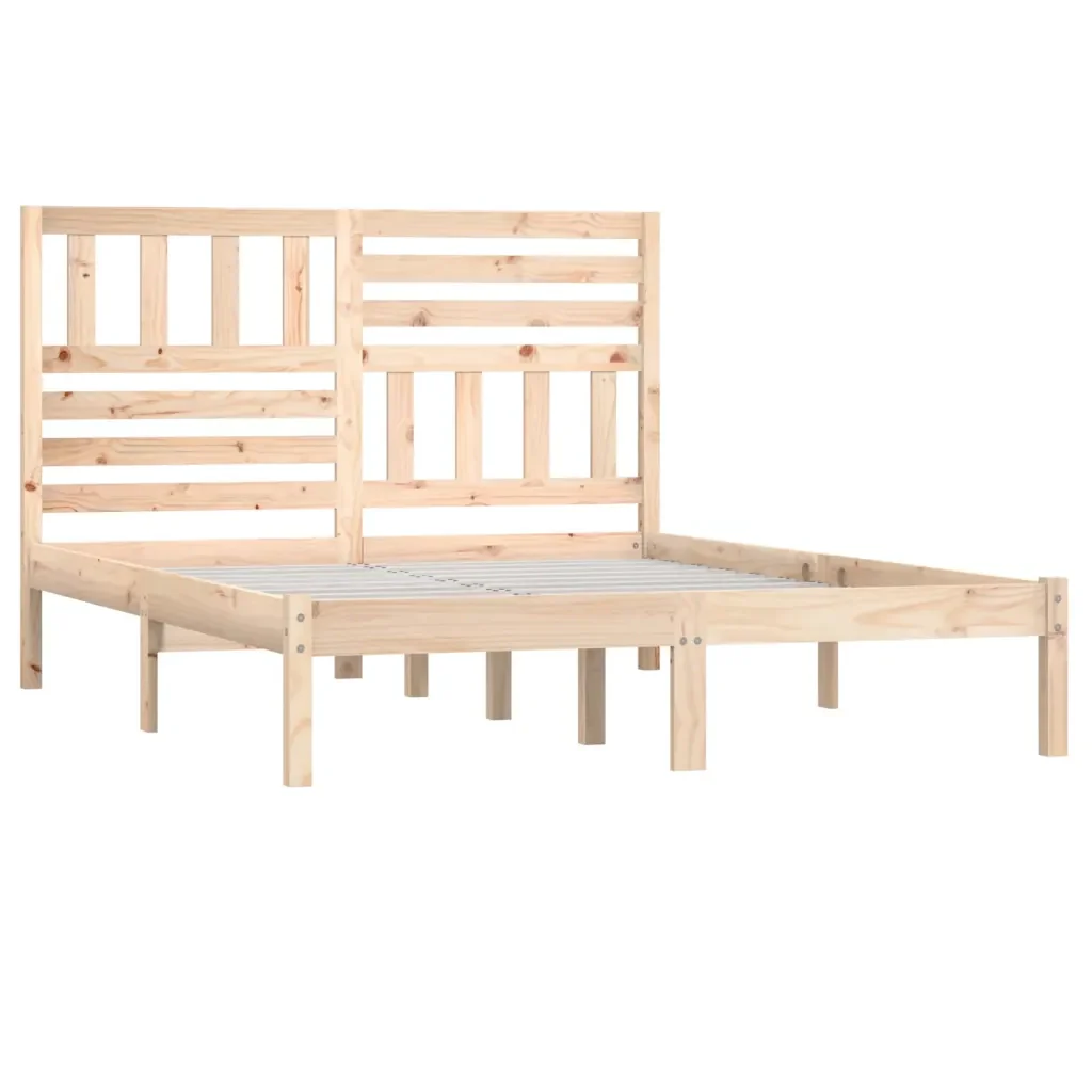 Letto matrimoniale | Letto per adulti | Giroletto in Legno Massello di Pino 160x200 cm - Image 4