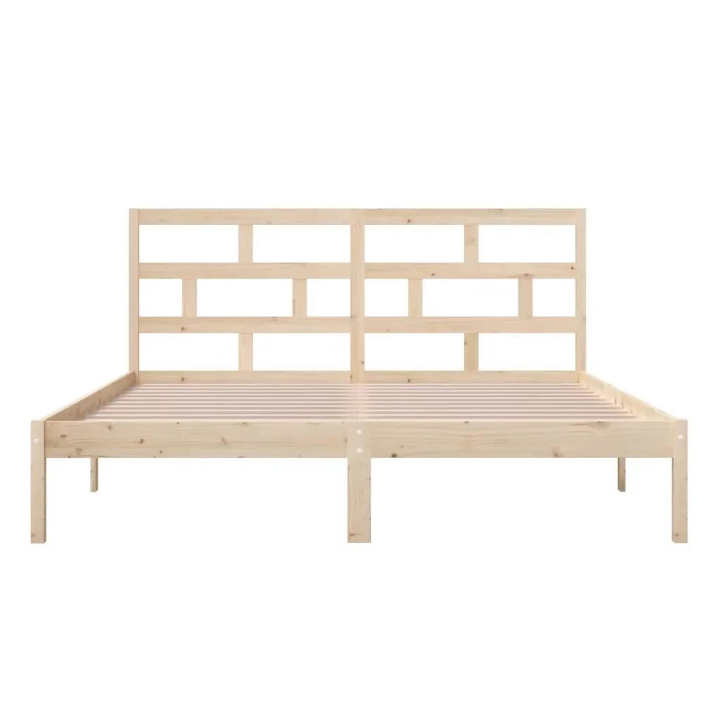 Letto matrimoniale | Letto per adulti | Giroletto in Legno Massello di Pino 160x200 cm - Image 5