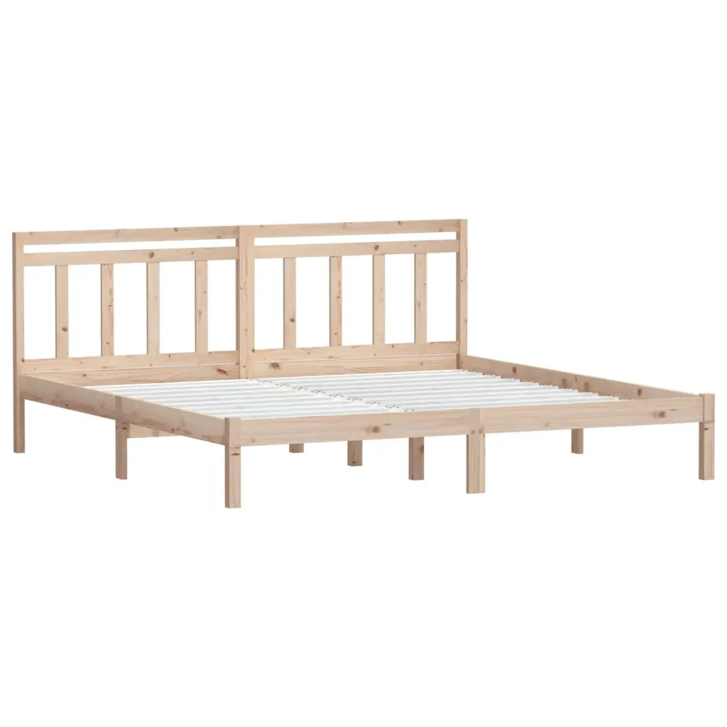 Letto matrimoniale | Letto per adulti | Giroletto in Legno Massello di Pino 160x200 cm - Image 4