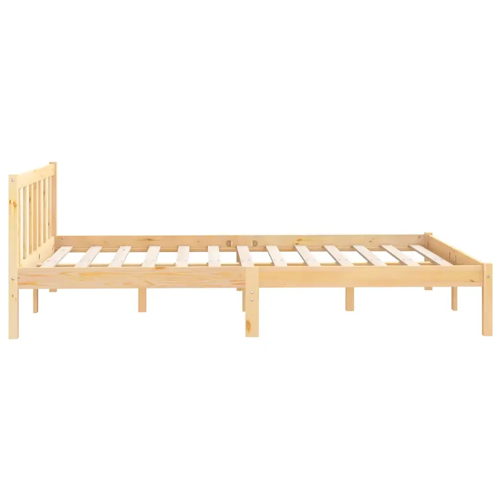 Letto matrimoniale | Letto per adulti | Giroletto in Legno Massello di Pino 160x200 cm - Image 6