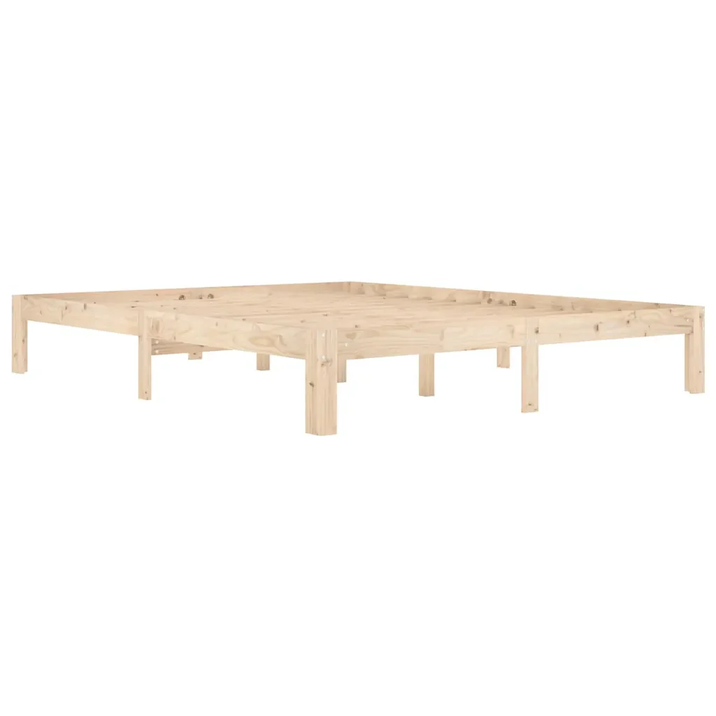 Letto matrimoniale | Letto per adulti | Giroletto in Legno Massello di Pino 160x200 cm - Image 3