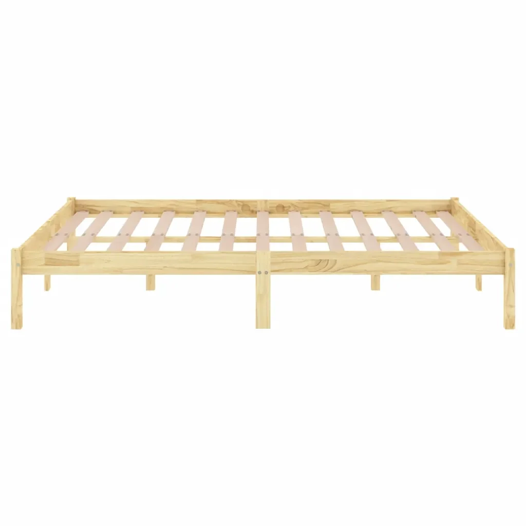 Letto matrimoniale | Letto per adulti | Giroletto in Legno Massello di Pino 200x200 cm - Image 5