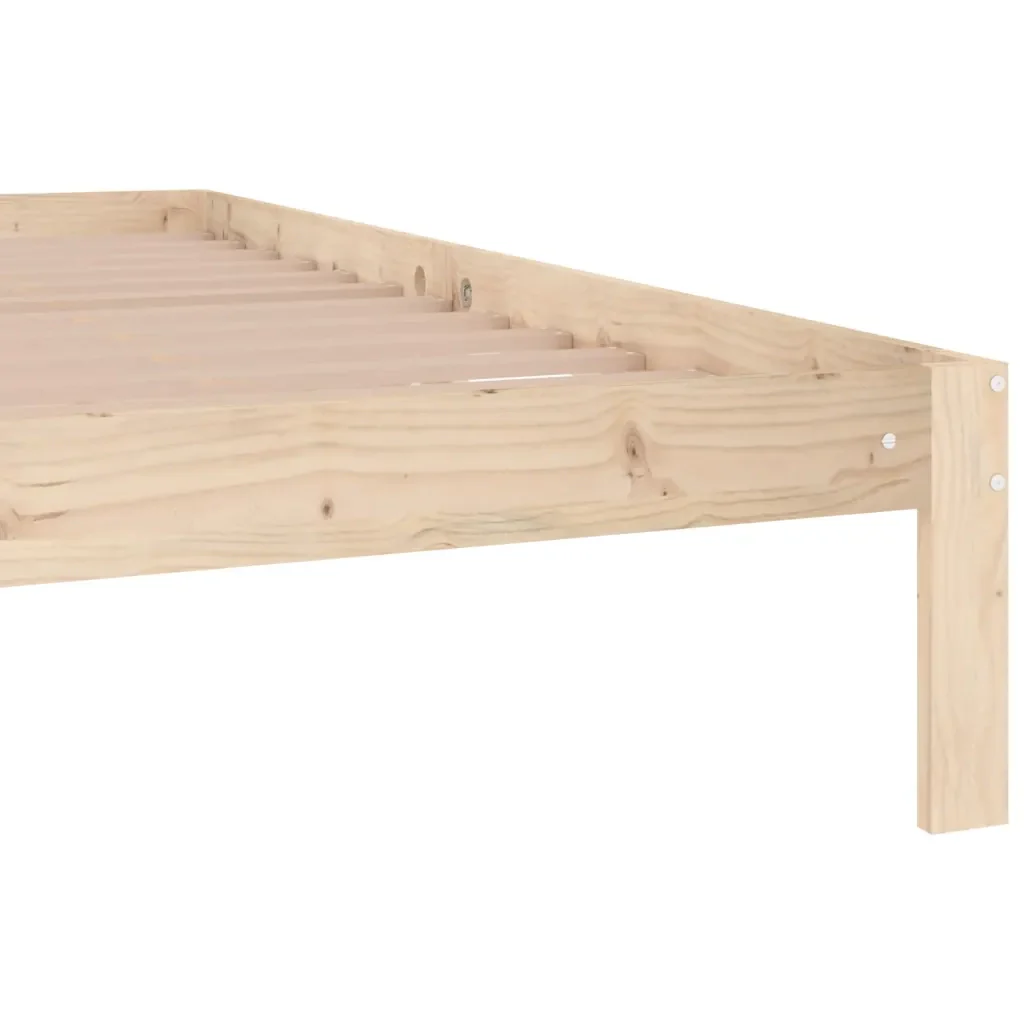 Letto matrimoniale | Letto per adulti | Giroletto in Legno Massello di Pino 200x200 cm - Image 6