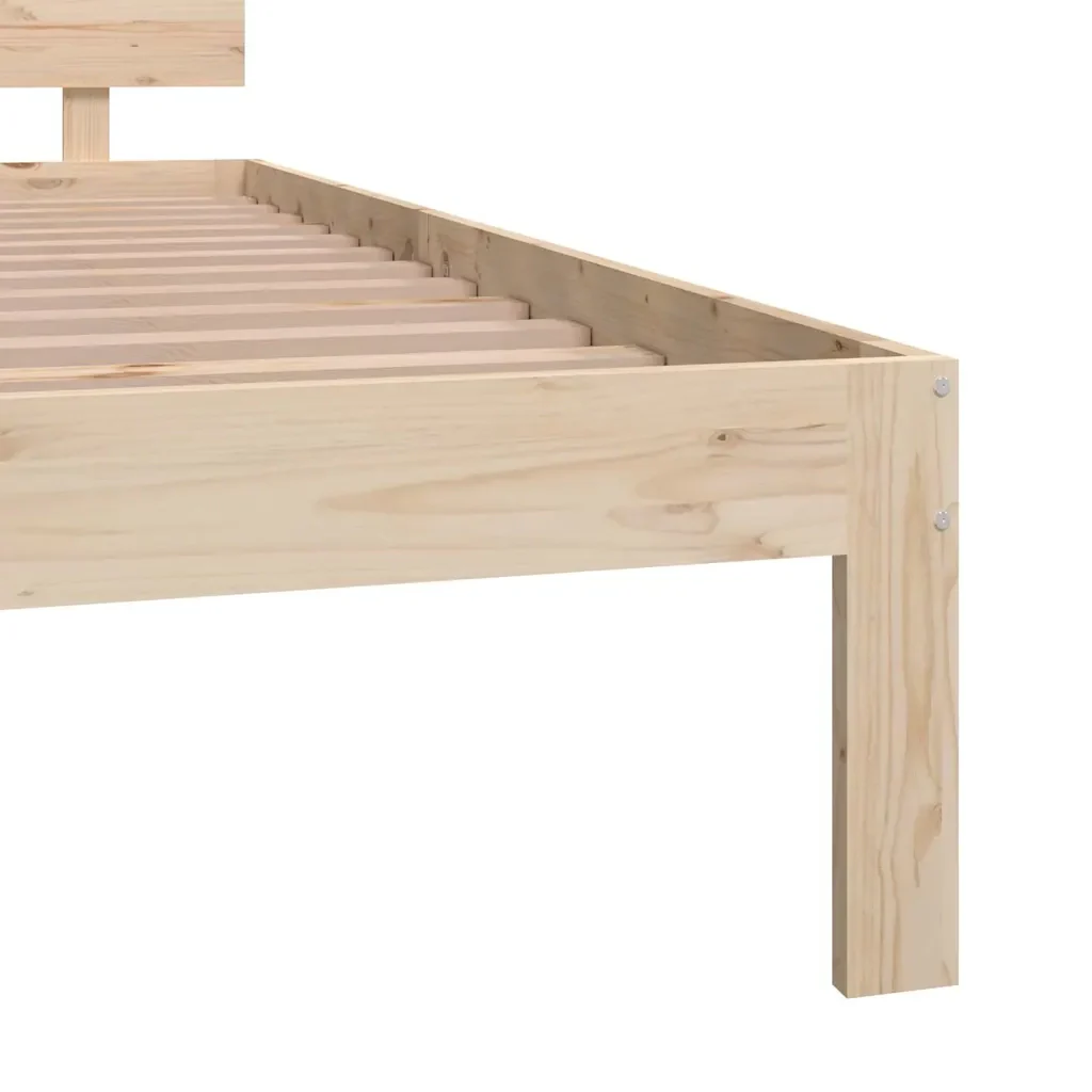 Letto matrimoniale | Letto per adulti | Giroletto in Legno Massello di Pino 200x200 cm - Image 6
