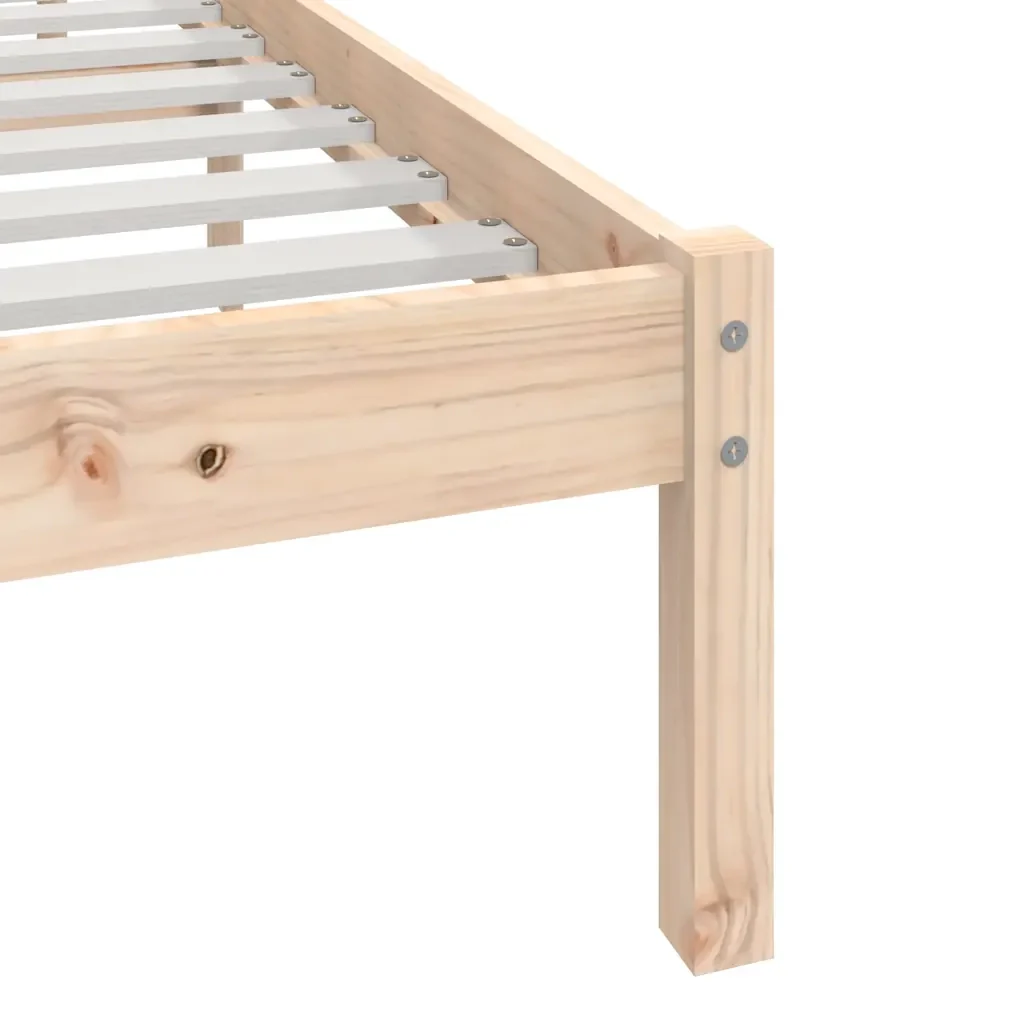 Letto matrimoniale | Letto per adulti | Giroletto in Legno Massello di Pino 200x200 cm - Image 7