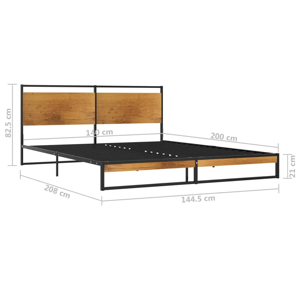 Letto matrimoniale | Letto per adulti | Giroletto in Metallo 140x200 cm - Image 6