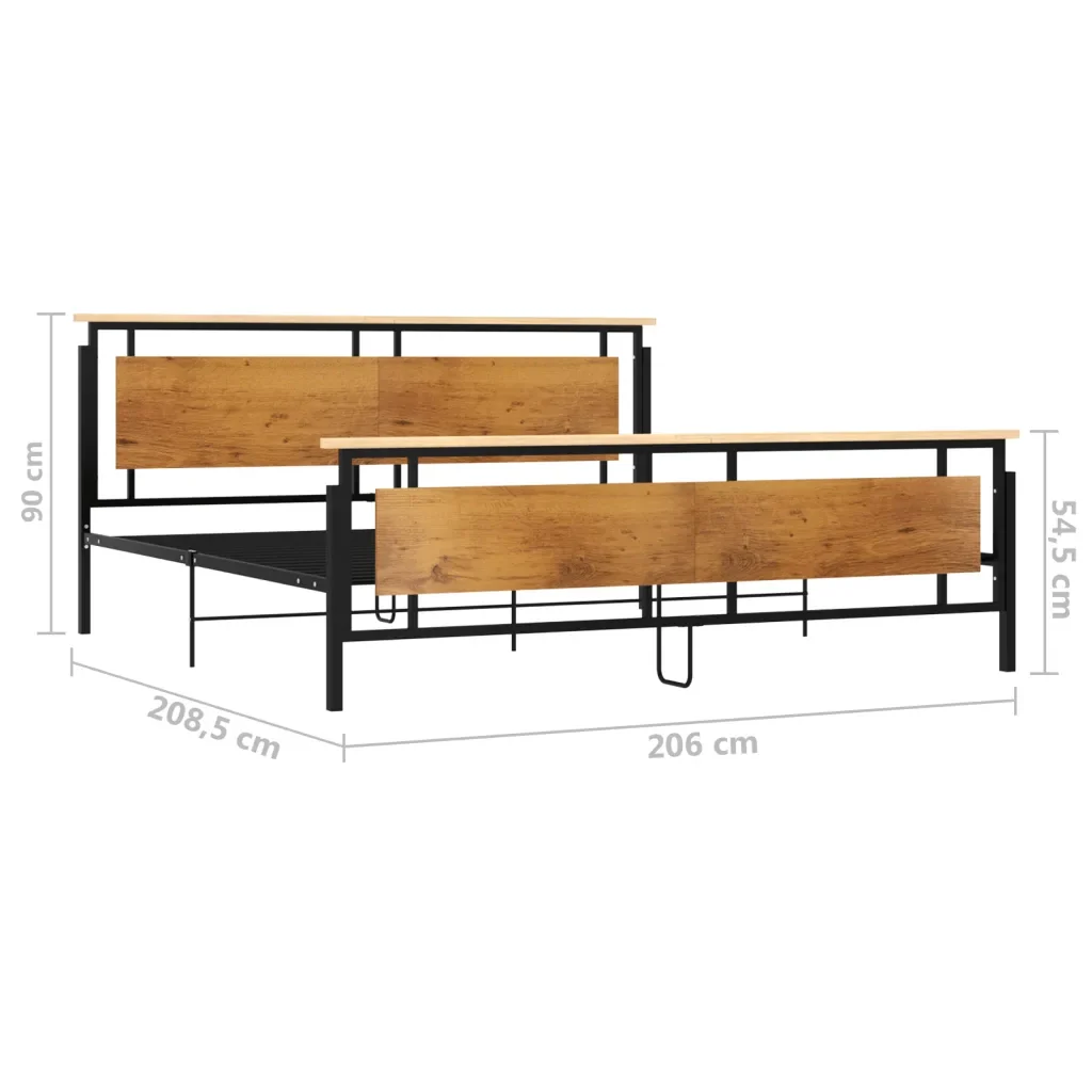 Letto matrimoniale | Letto per adulti | Giroletto in Metallo 200x200 cm - Image 7