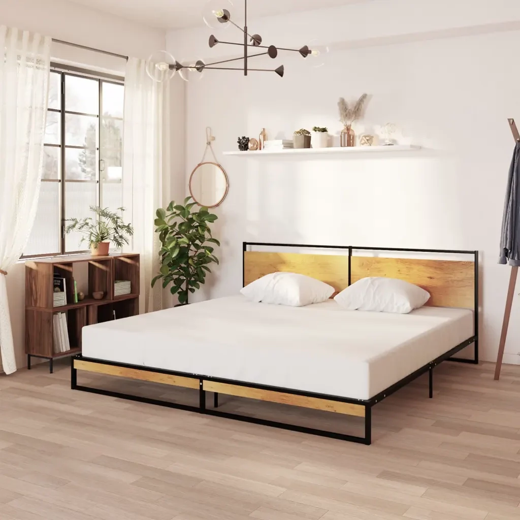 Letto matrimoniale | Letto per adulti | Giroletto in Metallo 200x200 cm - Image 2