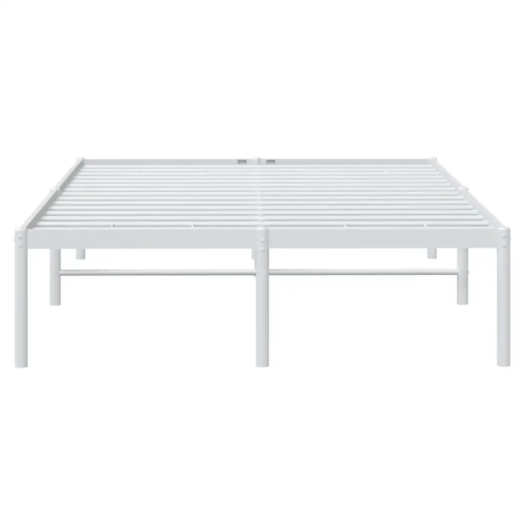Letto matrimoniale | Letto per adulti | Giroletto in Metallo Bianco 120x190 cm - Image 5