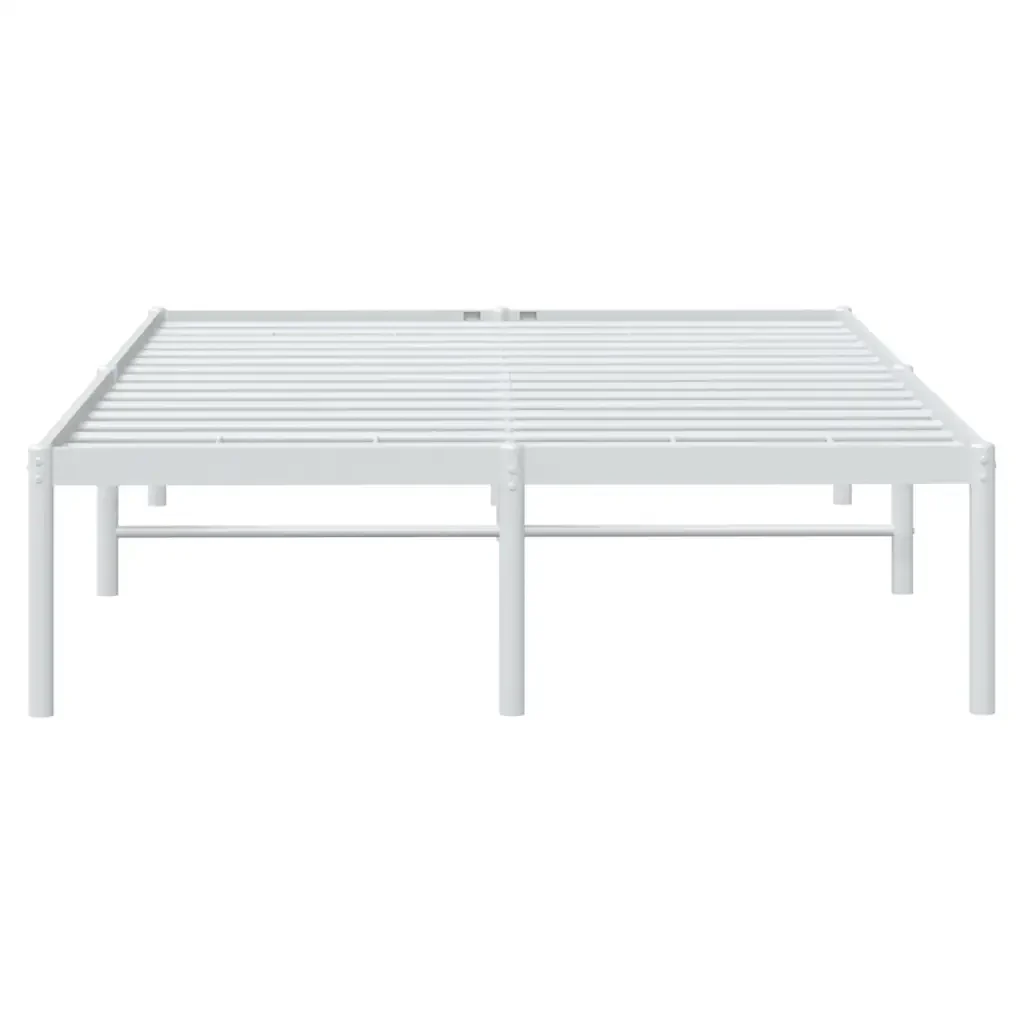 Letto matrimoniale | Letto per adulti | Giroletto in Metallo Bianco 120x200 cm - Image 5