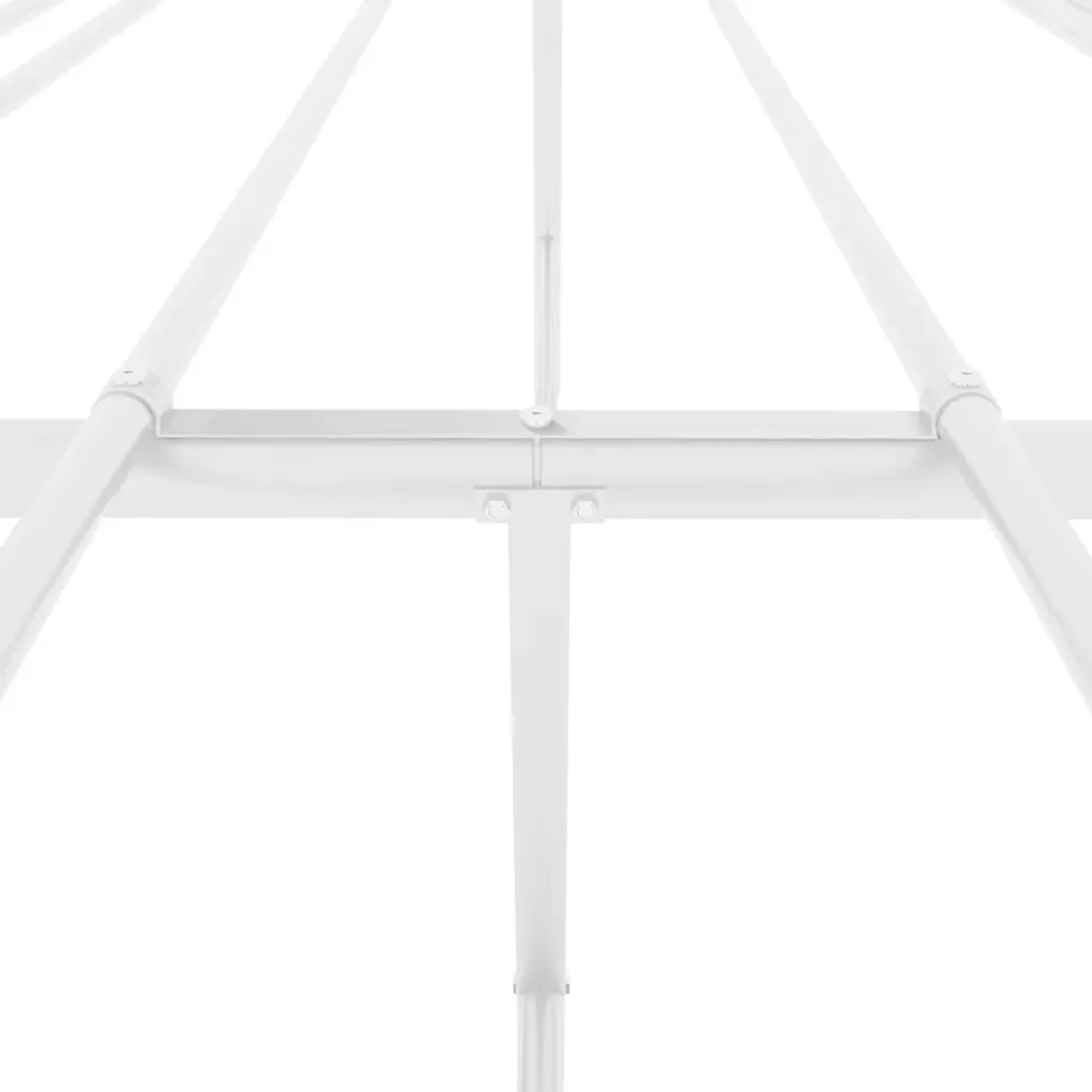 Letto matrimoniale | Letto per adulti | Giroletto in Metallo Bianco 140x200 cm - Image 7