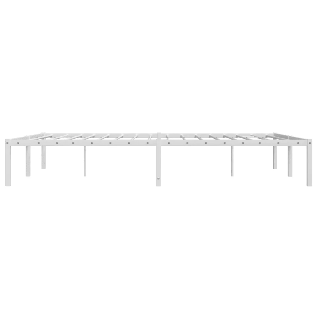 Letto matrimoniale | Letto per adulti | Giroletto in Metallo Bianco 150x200 cm - Image 6