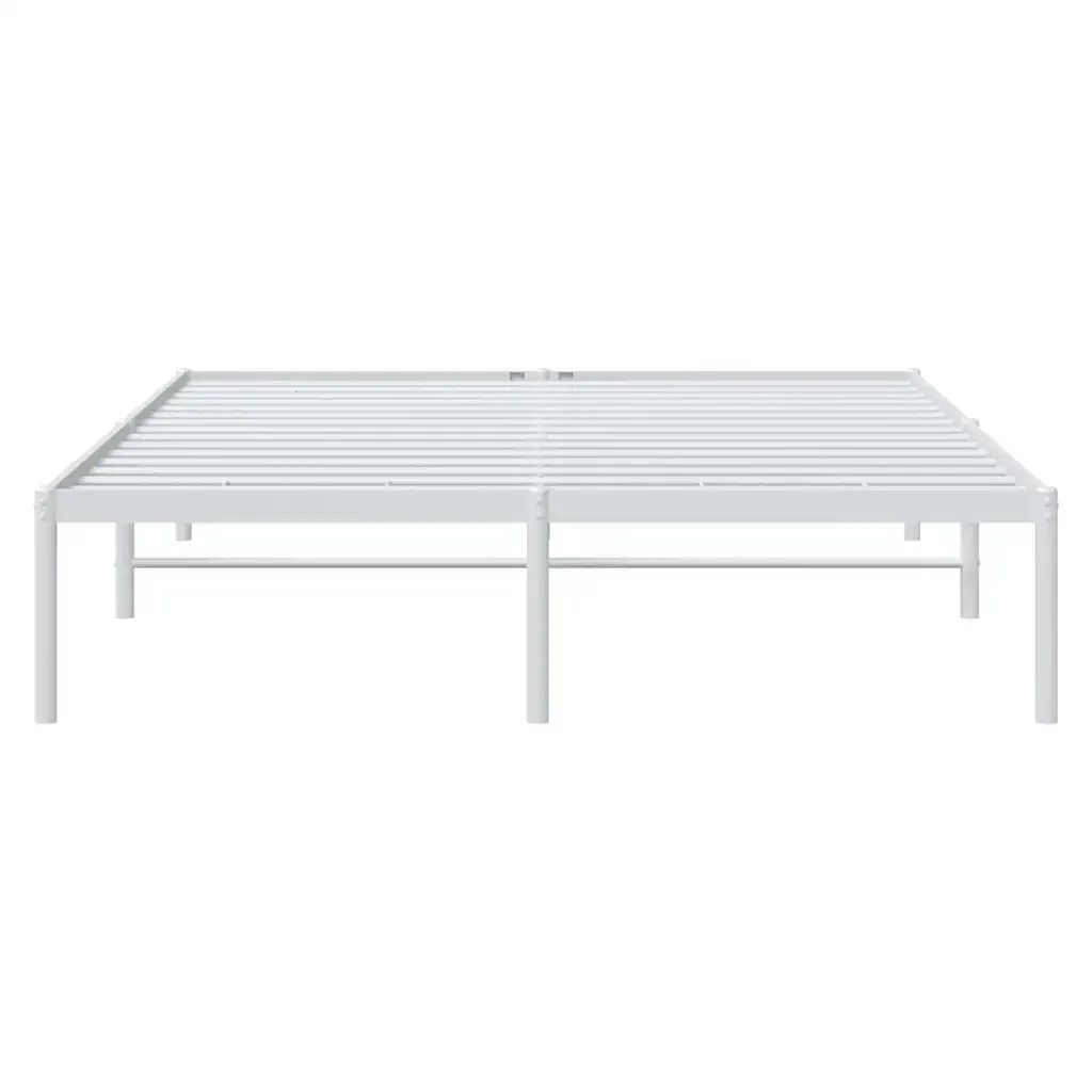 Letto matrimoniale | Letto per adulti | Giroletto in Metallo Bianco 150x200 cm - Image 6