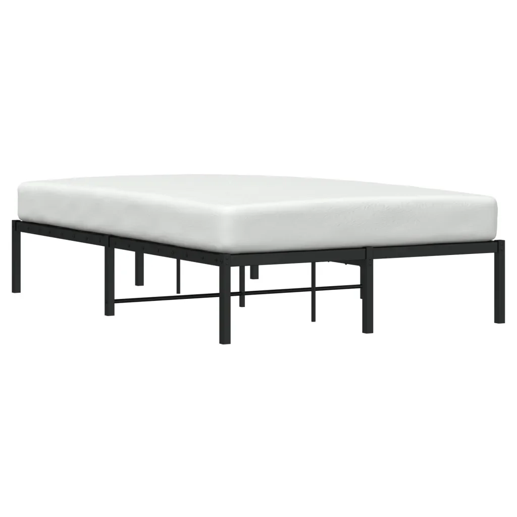 Letto matrimoniale | Letto per adulti | Giroletto in Metallo Nero 120x190 cm - Image 4