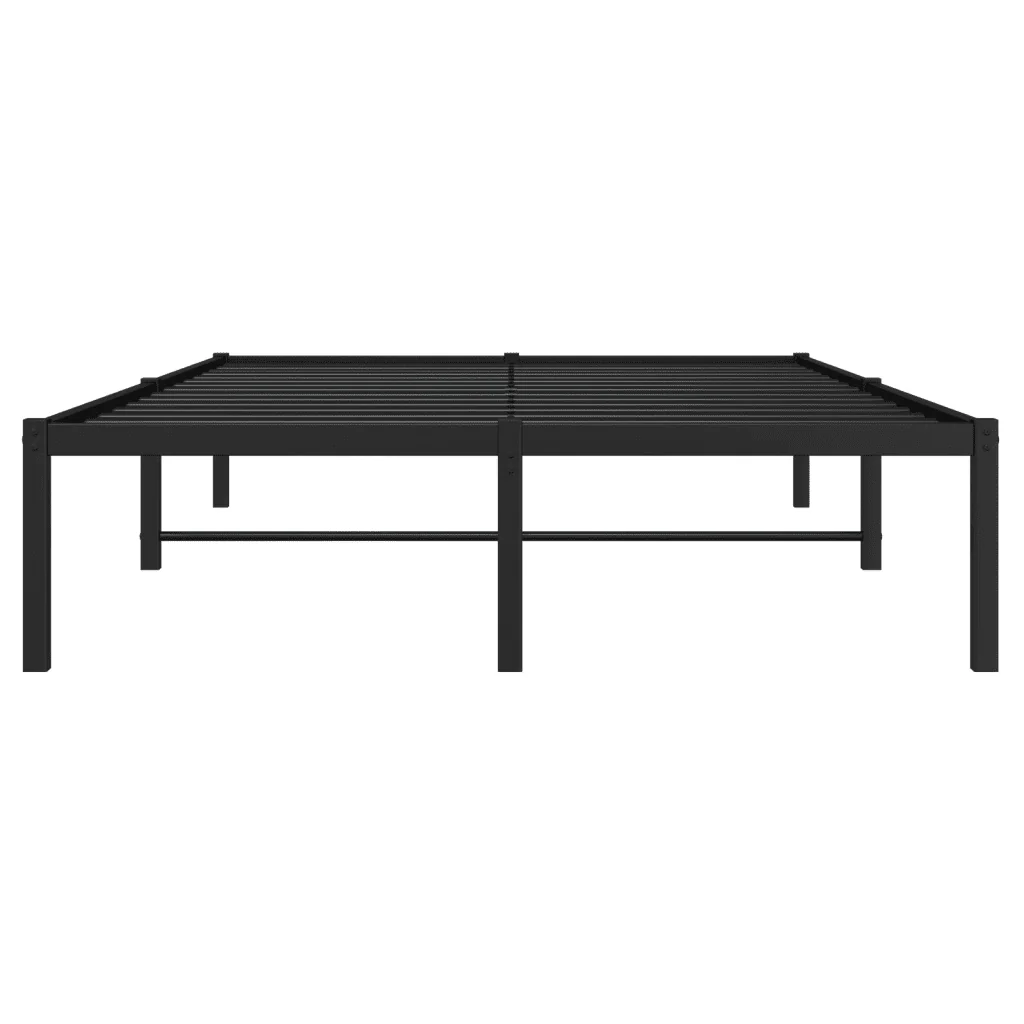 Letto matrimoniale | Letto per adulti | Giroletto in Metallo Nero 120x190 cm - Image 5