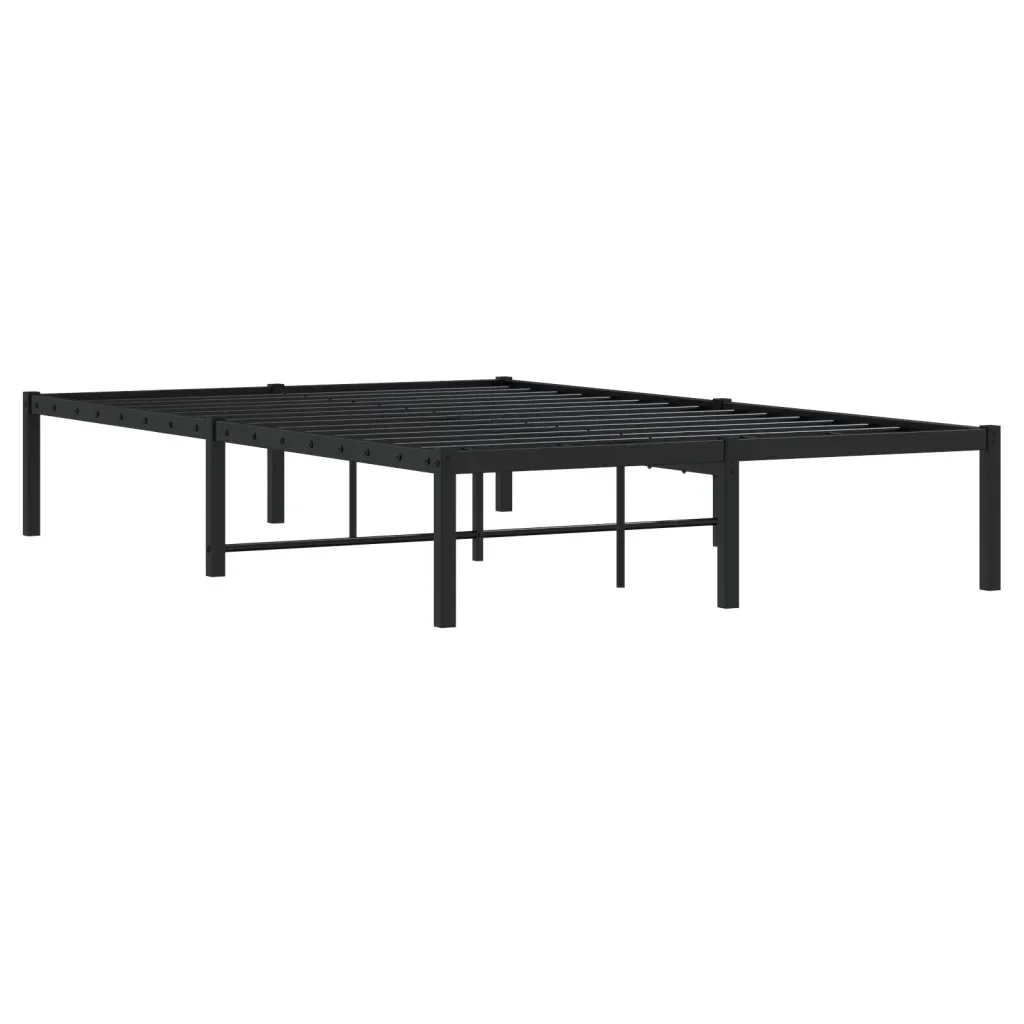 Letto matrimoniale | Letto per adulti | Giroletto in Metallo Nero 120x190 cm - Image 7