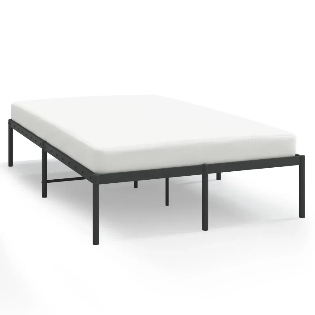 Letto matrimoniale | Letto per adulti | Giroletto in Metallo Nero 120x190 cm